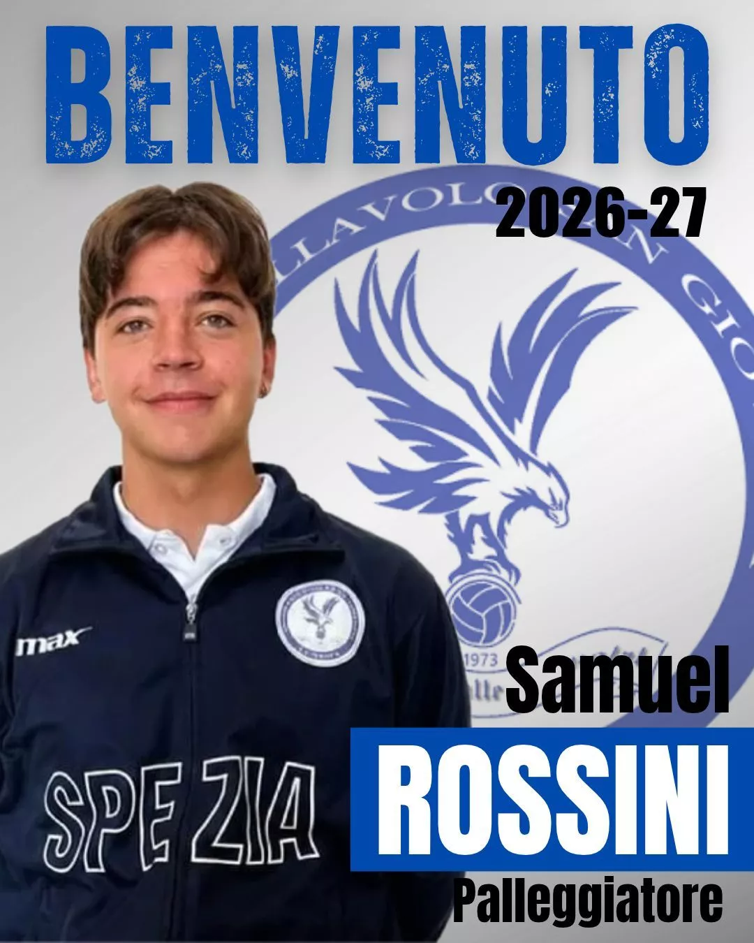 Samuel Rossini. Palleggiatore della Serie C della Nuova Pallavolo San Giovanni