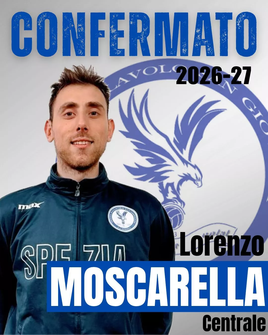 Lorenzo Moscarella. Centrale della Serie C della Nuova pallavolo San Giovanni 2026-2027