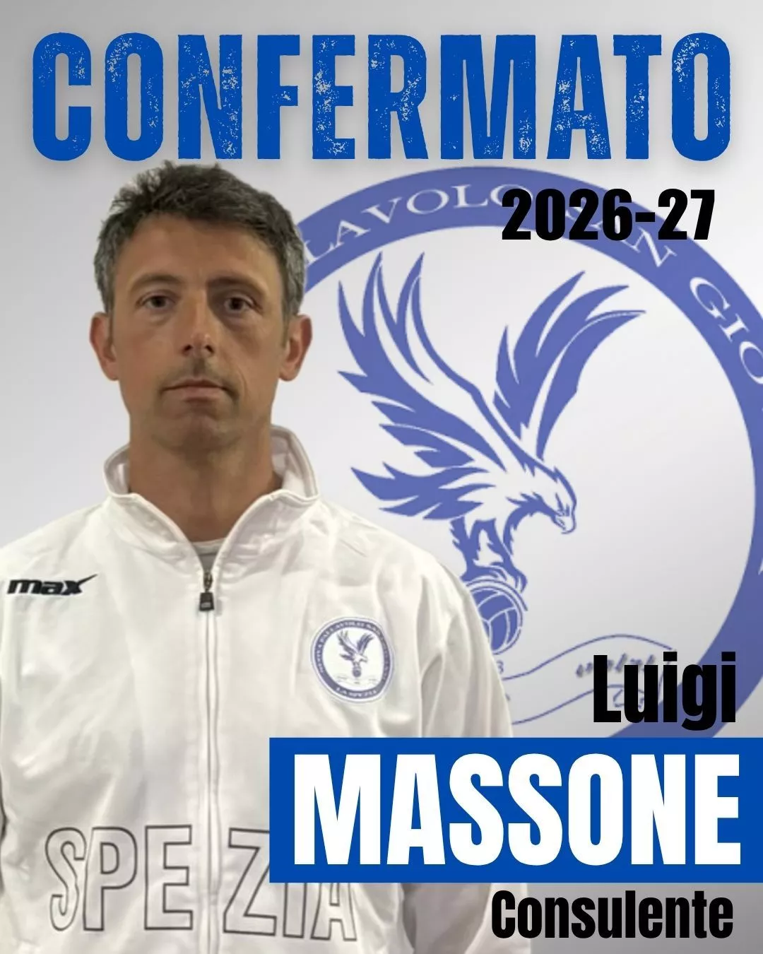 Massone Luigi ancora con noi nella prossima stagione nel ruolo di consulente all'attività fisica